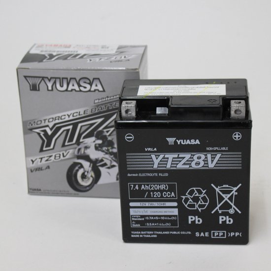 【保証書付き】YUASA YTZ8V (液入充電済Z) HONDA PCX / YAMAHA YZF 適合 GTZ8V互換