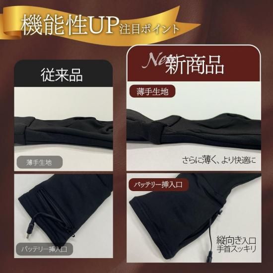 めちゃヒート 充電式 電熱ホットインナーグローブ 単品