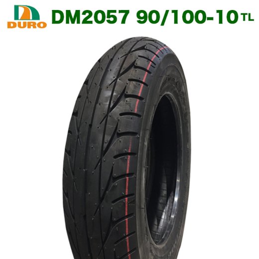 DURO製タイヤ DM2057 90/100-10 TL ジャイロX フロント等 フロントタイヤ 交換タイヤ バイクタイヤ