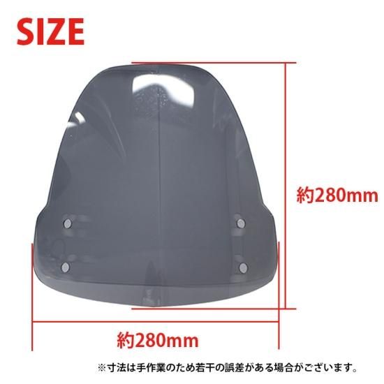 TWR製 HONDA DAX ST125用ウインドスクリーン バイザー 雨除け