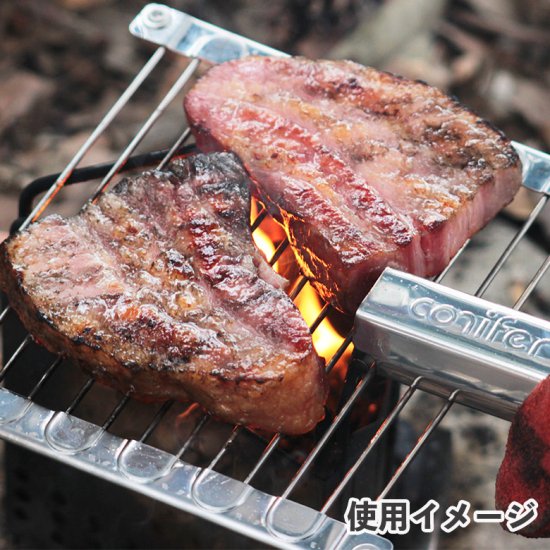 フォールディングBBQネット 折りたたみ ネット BBQネット 焼き網 網 調理器具 キャンプ BBQ コンパクト ソロキャンプ 登山 ツーリング