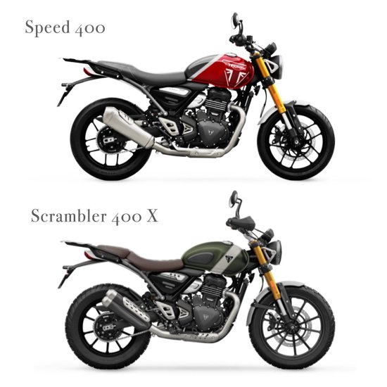 TRIUMPH / トライアンフ 純正オプション スピード400 / スクランブラー400X 用 ラゲッジラックKIT タンデムバー付リアキャリア 純正パーツ  カスタム