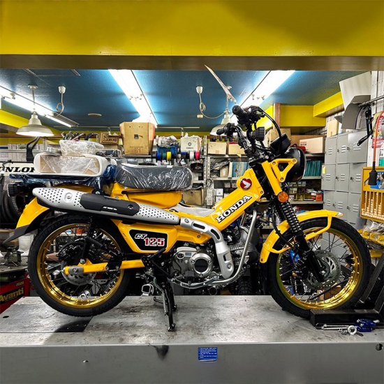 RCB製アルミホイールリム 2.50×17 36穴(ゴールド) CT125やスーパーカブ等に レーシングボーイ/RACING BOY