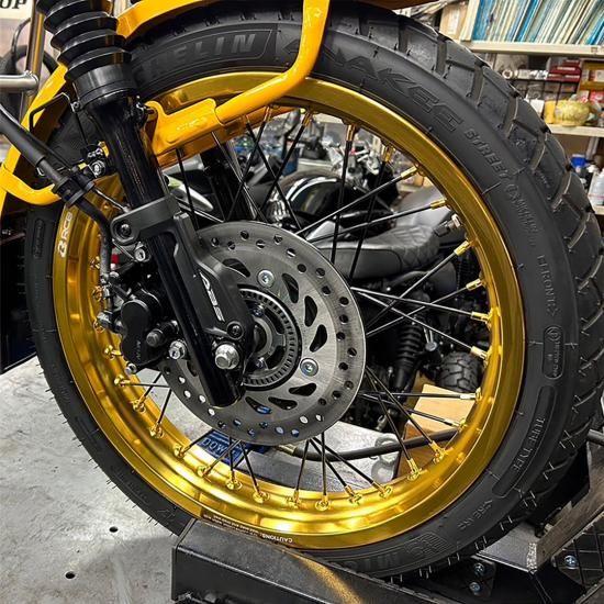 ホンダ スーパーカブ　太足前後ホイールフォークセット　引き取り2000円引き 前後セット】RCB製 2.50×17 36穴 アルミホイール&リムスポーク