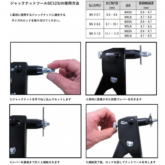 ジャックナット用手動ツール【SC-123J】