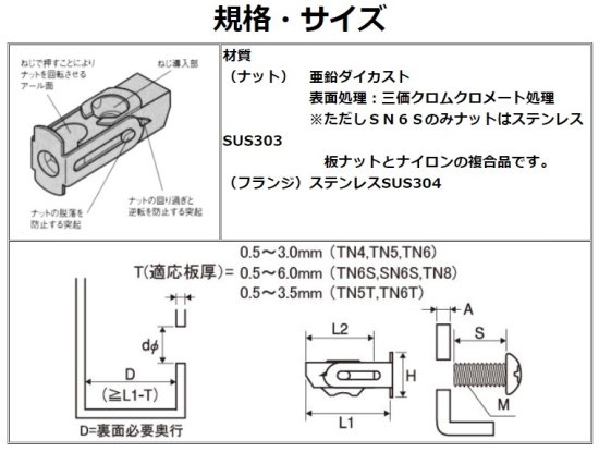 M5用 ターンナット TN-5