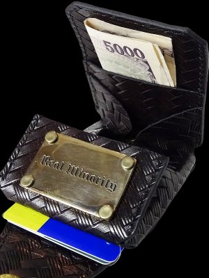 RealMinority リアルマイノリティー エンボスレザー オリジナル コインケース (basket) embossed leather  カラー：ブラック