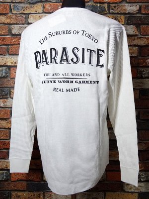parasite パラサイト サーマルロングスリーブTシャツ (THE PARASITE) カラー：ホワイト