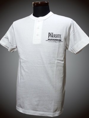 parasite パラサイト ヘンリーネックTシャツ (TheParasite) カラー：ホワイト