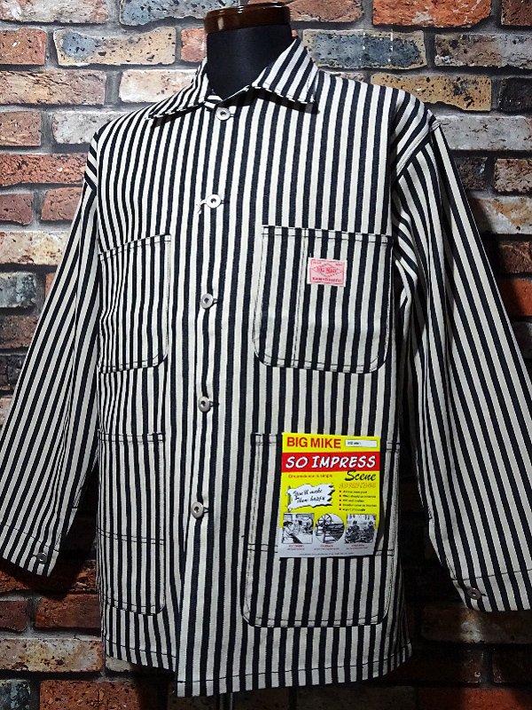 BIG MIKE ビックマイク カバーオール COVERALL HICKORY(BIG) 102126002