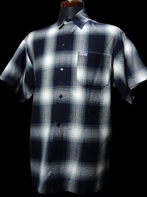 CalTop キャルトップ 半袖チェックシャツ FL PLAID SHORT SHIRT カラー：ネイビー