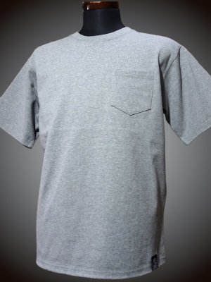 RealMinority リアルマイノリティー ポケット付きTシャツ (standard) 10.2oz tough body カラー：グレー
