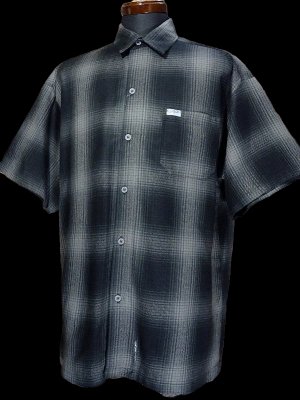 CalTop  キャルトップ 半袖チェックシャツ FL PLAID SHORT SHIRT カラー：ブラック/チャコール