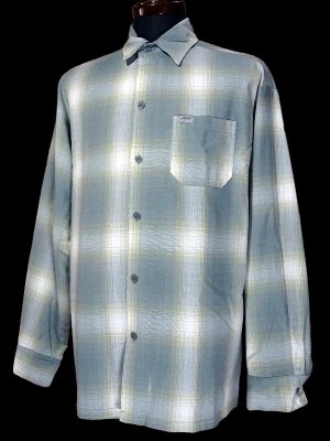 CalTop  キャルトップ 長袖チェックシャツ FL PLAID LONG SHIRT カラー：グレー×ホワイト