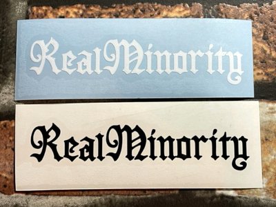 RealMinority リアルマイノリティー ステッカー (No3) RealMinority logo sticker 横幅約12cm