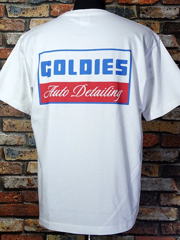 GOLDIES ゴールディーズ Tシャツ (BOX LOGO) カラー：ホワイト 西海岸系ストリートファッションブランドの通販ショップ