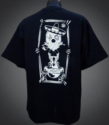 RealMinority リアルマイノリティー  Tシャツ (conques) 9.1oz ビッグシルエット ドロップショルダー Limited T-shirt カラー：ブラック