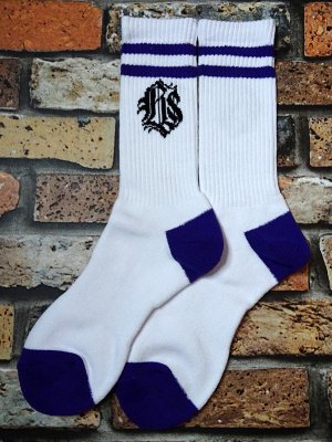 kustomstyle カスタムスタイル オリジナル ソックス (SSOX-016WH) cali graffitI socks カラー：ホワイト×パープル