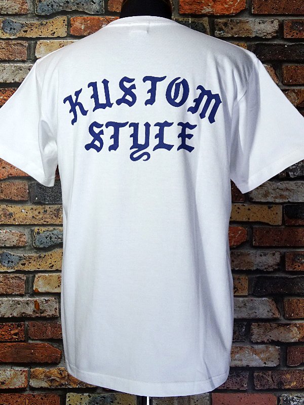 kustomstyle カスタムスタイル Tシャツ (KST2213WH) arched logo ca