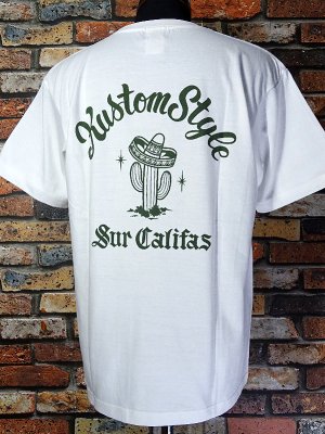 kustomstyle カスタムスタイル Tシャツ (KST1201WH) cactus sur califas カラー：ホワイト