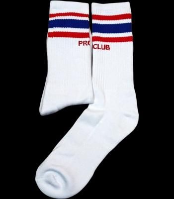 PRO CLUB ץ  饤󥽥å Stripe Crew Sock 顼ۥ磻(֥롼ߥå)