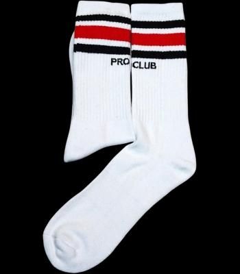 PRO CLUB ץ  饤󥽥å Stripe Crew Sock 顼ۥ磻(åɡߥ֥å)