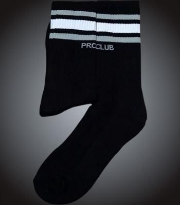 PRO CLUB ץ  饤󥽥å Stripe Crew Sock 顼֥å(ۥ磻ȡߥ졼)