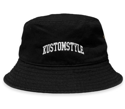 kustomstyle カスタムスタイル バケットハット (KSBH2223BK) college logo bucket hat カラー：ブラック