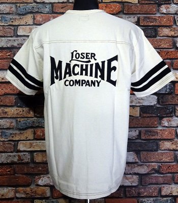 LoserMachine ルーザーマシーン フットボールTシャツ (GREENDALE) カラー：ボーンホワイト