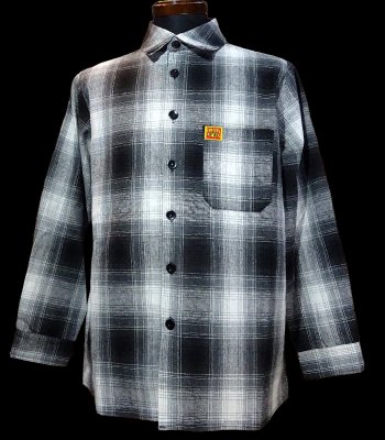 FB COUNTY エフビー カウンティ 長袖チェッカー フランネルシャツ (long sleeve checker flannel shirt) カラー：ブラック×ホワイト