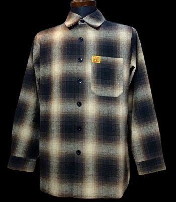 FB COUNTY エフビー カウンティ 長袖チェッカー フランネルシャツ (long sleeve checker flannel shirt) カラー：ブラウン×ブラック