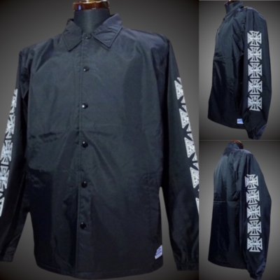 kustomstyle カスタムスタイル コーチジャケット (KSWB0303BK) iron cross coach jacket カラー：ブラック