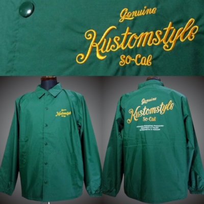 kustomstyle カスタムスタイル コーチジャケット (KSWB2224GR) genuine kustomstyle coach jacket カラー：グリーン