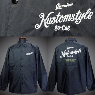 kustomstyle カスタムスタイル コーチジャケット (KSWB2224BK) genuine kustomstyle coach jacket カラー：ブラック