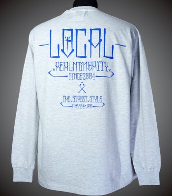 RealMinority リアルマイノリティー  ロングスリーブTシャツ (Local) 6.2oz Limited long sleeve  カラー：アッシュグレー