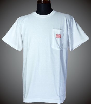 BIG MIKE ビックマイク サングラス ポケット付き Tシャツ (SUNGLASSES POCKET 7.2oz SHORT TEE) カラー：ホワイト