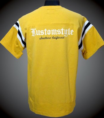 kustomstyle カスタムスタイル フットボールTシャツ (KST2304FOOTMUS) southern california football tee カラー：マスタード