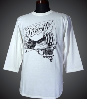 parasite パラサイト 3/4スリーブ ベースボールTee (ESCHER) baseball T-shirt カラー：ナチュラル