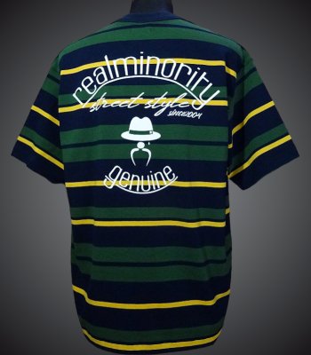 RealMinority リアルマイノリティー マルチボーダーTシャツ (STYLE) multi border T-shirt Limited model カラー：グリーン