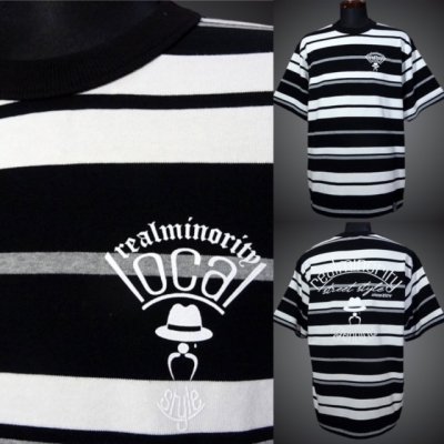 RealMinority リアルマイノリティー マルチボーダーTシャツ (STYLE) multi border T-shirt Limited modelカラー：ブラック