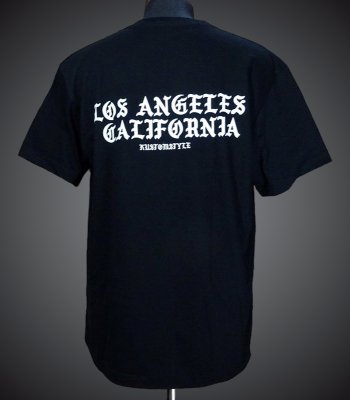 kustomstyle カスタムスタイル Tシャツ (KST2314BK) los angeles california カラー：ブラック