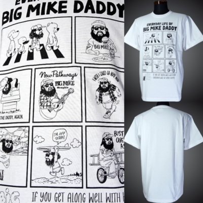 BIG MIKE ビックマイク Tシャツ (OJISAN COMIC SHORT TEE) カラー：ホワイト