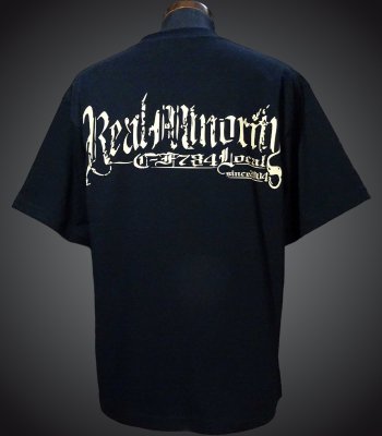 RealMinority リアルマイノリティー Tシャツ (rm-cf784) 7.1oz rugged T-shirt カラー：ブラック