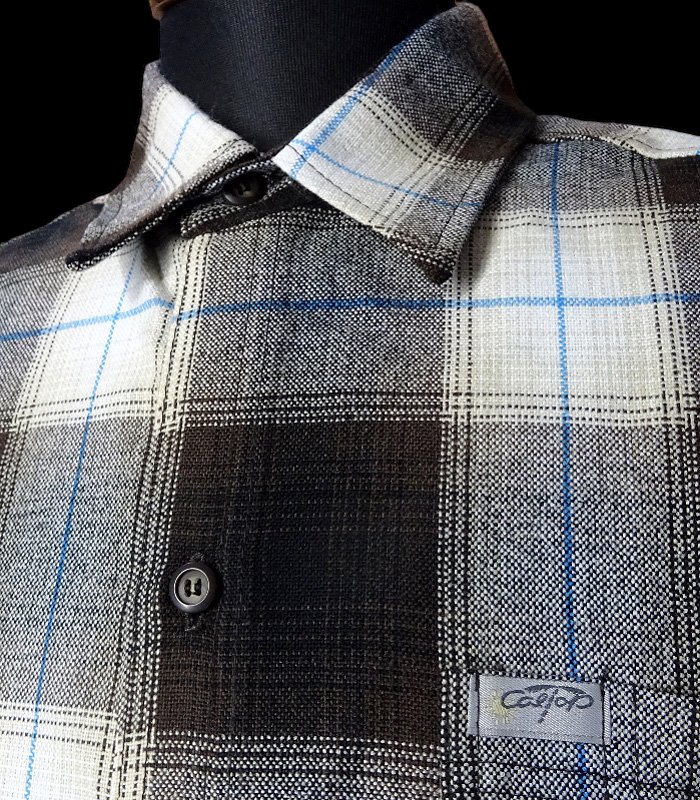 CalTop キャルトップ 半袖チェックシャツ FL PLAID SHORT SHIRT | ブラウン×ブルー - ZAP  西海岸系ストリートファッションのセレクトショップ