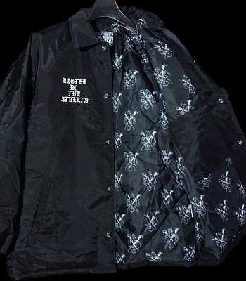 kustomstyle カスタムスタイル ナイロン ジャケット (SHWJ2323BK) letterman nylon jacket カラー：ブラック