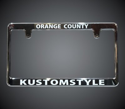 kustomstyle ライセンスフレーム (KSJPLP-002) orange county japanese size license plate frame 日本サイズ  カラー：クローム