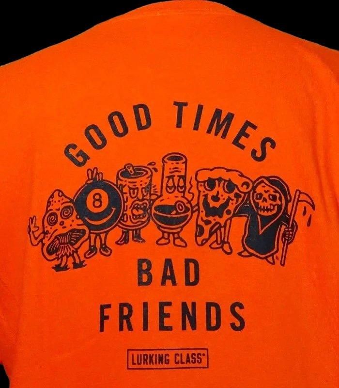 good enough ラグビーシャツ　ブラック×ホワイト×オレンジ good enough ラグビーシャツ ブラック×ホワイト×オレンジ good