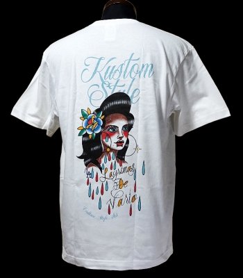 kustomstyle ॹ T (KST2406WH) lagrimas de vario T-shirt 顼ۥ磻