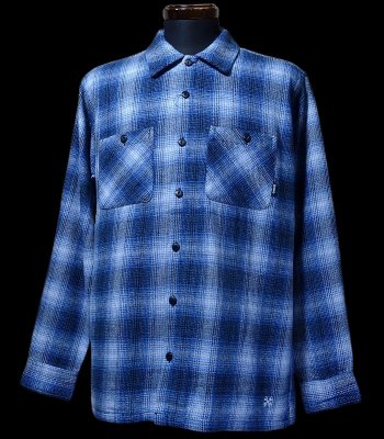 BLUCO ֥륳 Ĺµ֥åեͥ륷 (Ombre Check flannel Shirts) 顼֥롼