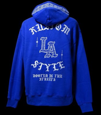 kustomstyle åȥץ륪Сѡ 10.0oz ΢ (KSP2424RBL) LA BANDANA pullover hoodie 顼֥롼